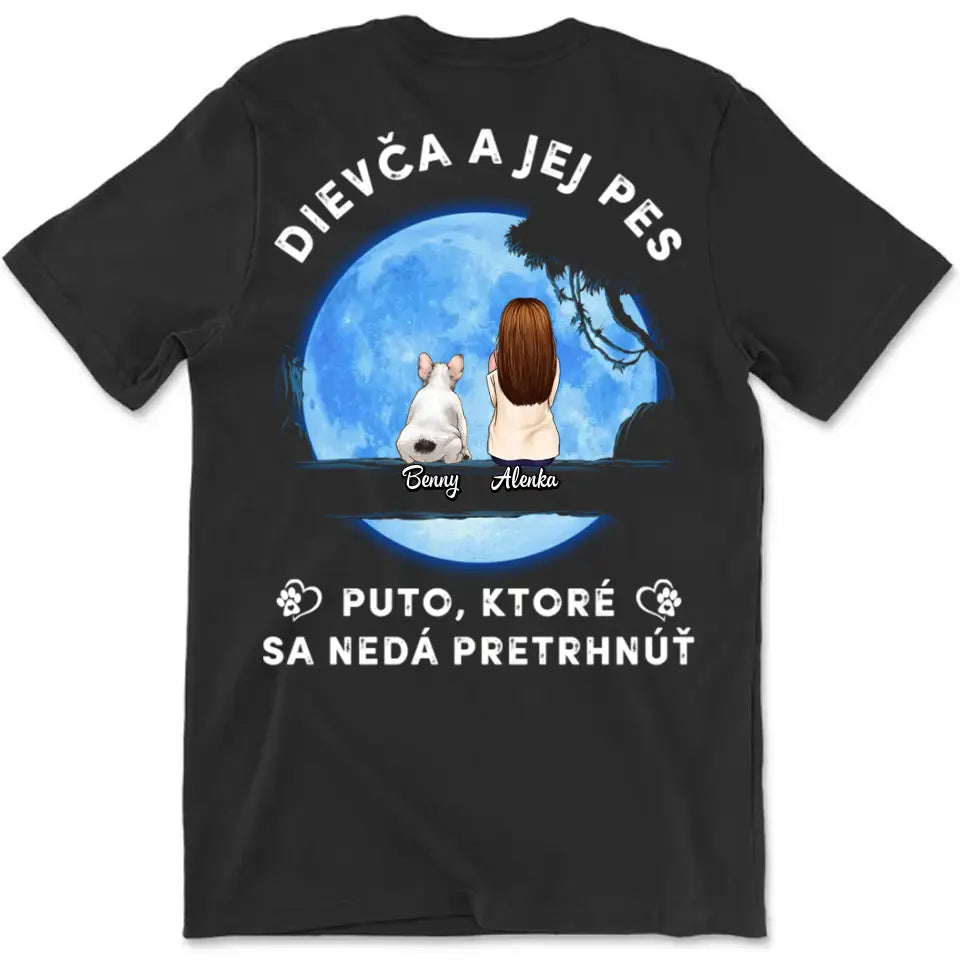 Dievča a jej pes - Modrý Mesiac