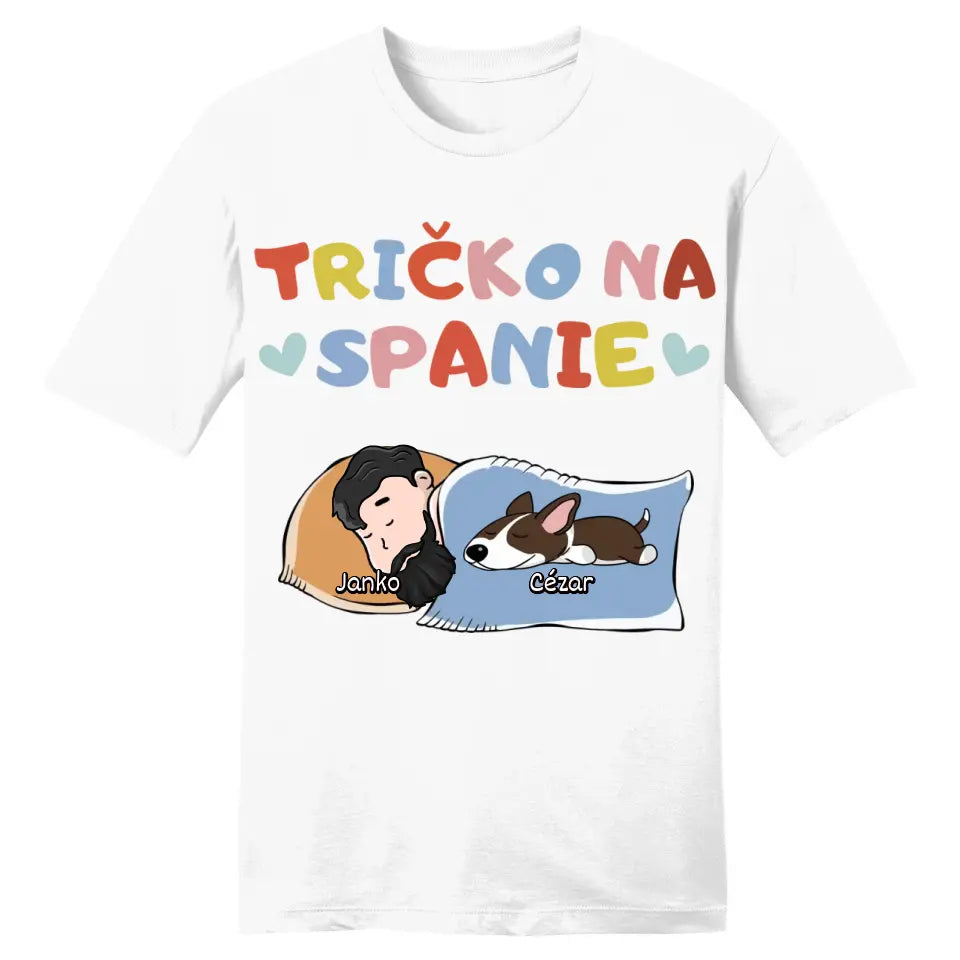 Tričko na spanie so psom (Čierne)
