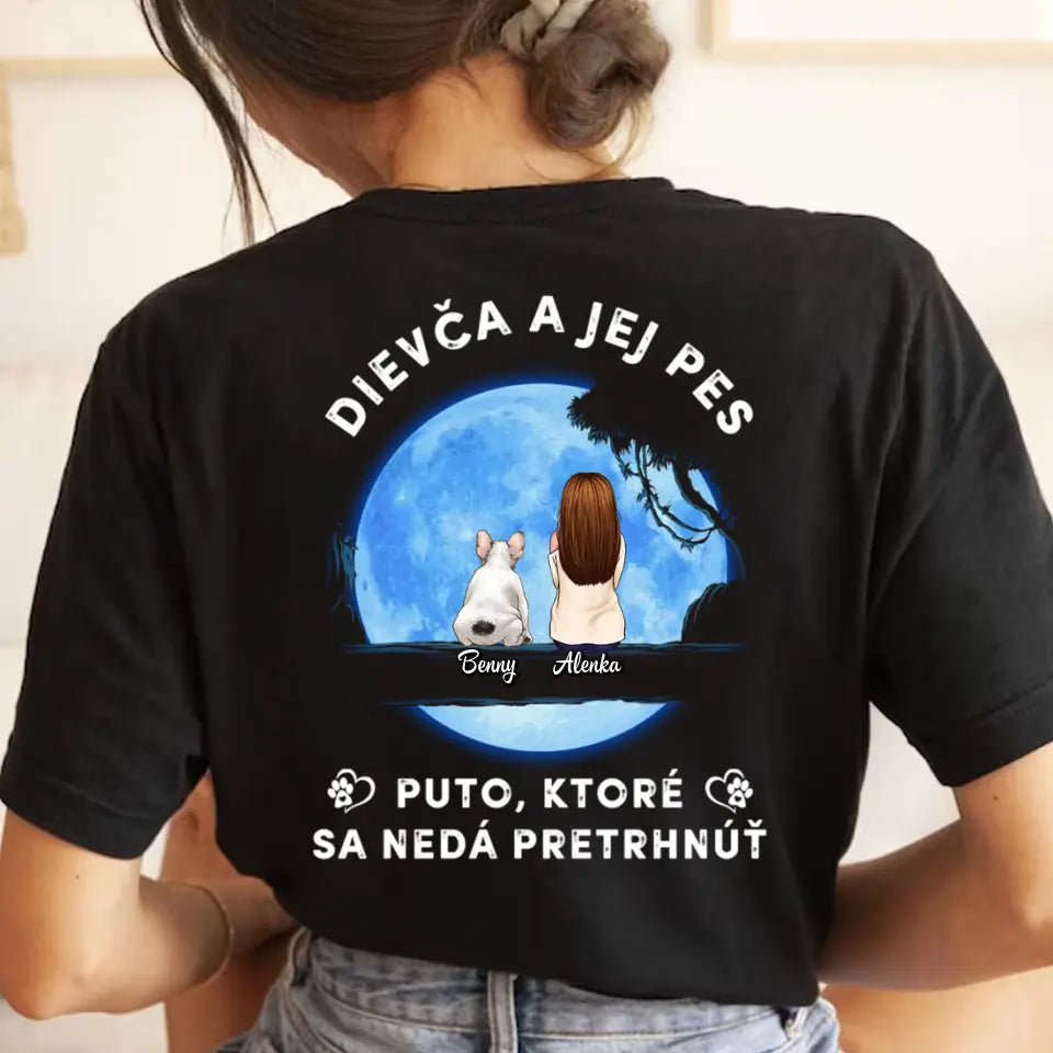 Dievča a jej pes - Modrý Mesiac